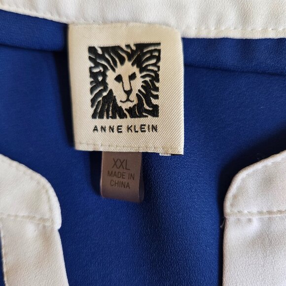 725-29 Anne Klein Royal Blue & white Maxi dress XXL - Picture 10 of 10